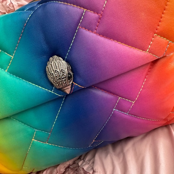 Kurt Geiger Ombré Soft Leather Rainbow Bag Large Size - Picture 11 of 13